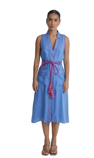 Celine Midi Dress -Blue