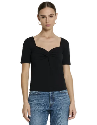Lana Twisted Top- Jet Black