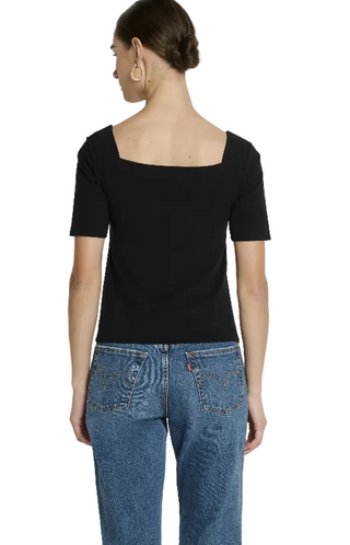 Lana Twisted Top- Jet Black