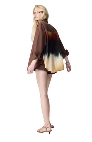 Echo Print Back Banker Shirt- Cosmic/Astral