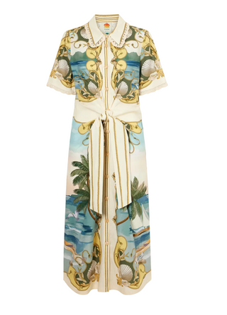 Royal Sea Midi Dress- Multi
