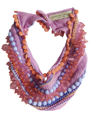Lupita Scarf Necklace Pink Multi