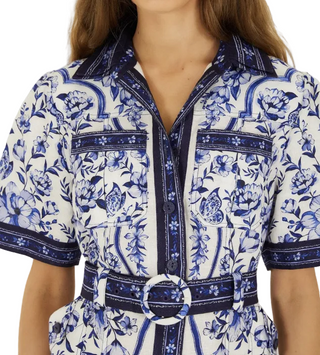 Porcelain Garden Mini Dress Off White