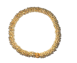 Medium Gold Daisy Bead Bracelet - Gold