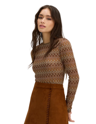 Noelle Top - Chesnut Multi