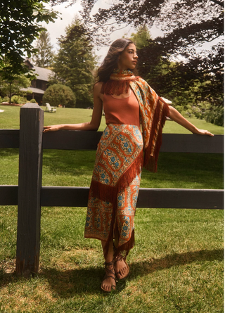 Allyne Skirt - Amber Glen Brown