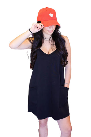Tennis Romper - Black