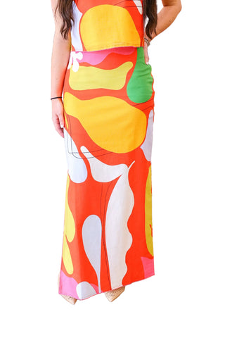 Polen Skirt- Hojas Pink