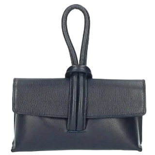 Anytime Bag - Navy Leather Clutch