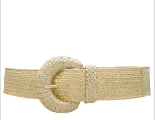 MA Metallic Wrapped Half Moon Belt-Gold