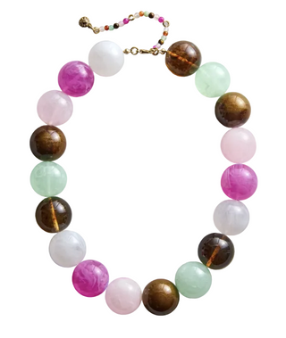 Jane Beaded Necklace - Pink