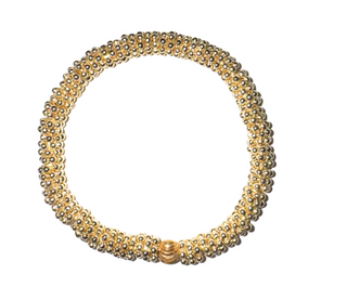 Medium Gold Daisy Bead Bracelet - Gold