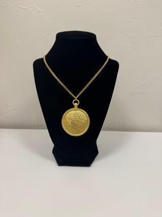 Shield Medallion Necklace 22"