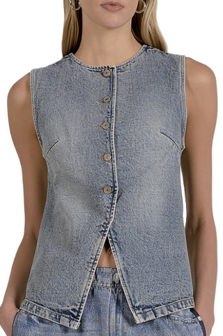 Denim Waistcoat- Blue