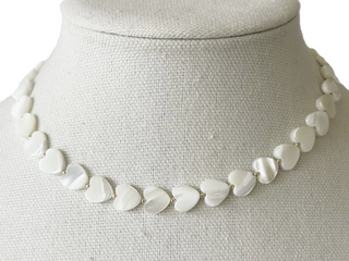 Pippa Heart Necklace - Large White