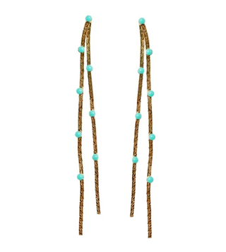 Gold and Crystal Minimalist Duster Drops Earrings
