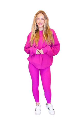 Spacedye Out Of Pocket High Waisted Midi Legging - Berry Bliss