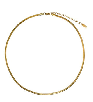 18K Gold Herringbone Snake Chain Necklace