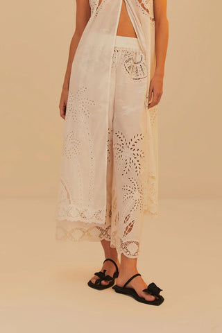 White Coconut Richilieu Pants- White