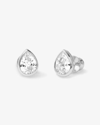 Isla 8mm Stud Earrings- Silver