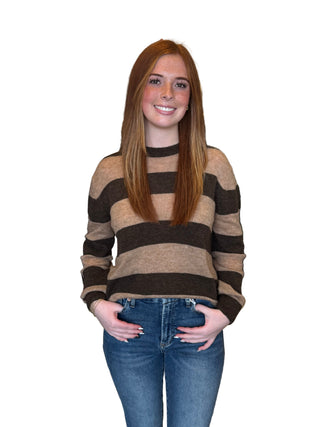 Pimiento Sweater- Chocolate & Camel