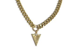 Triad Curb Statement Chain Necklace 17"