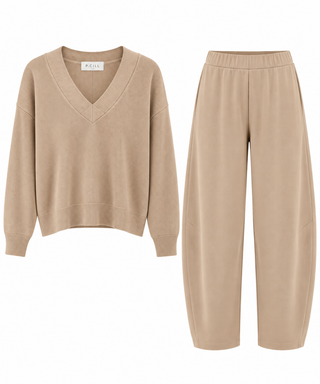 Butter Modal Barrel Leg Pull On Pant - Latte