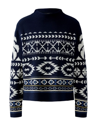 Pullover-  Dark Blue White