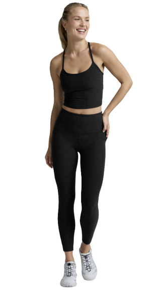 Spacedye Out Of Pocket High Waisted Midi Legging - Darkest Night