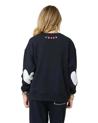 Ex-Boyfriend Patchwork Sweatshirt - Black