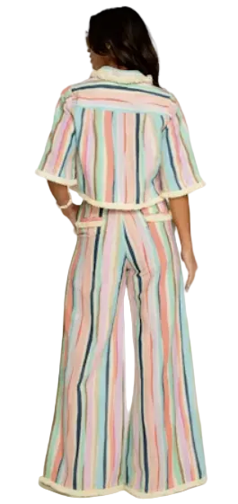 Presley Pant- Sherbet Stripe