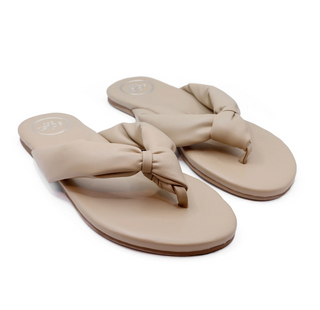Gigi Puffy Knot Sandal in Bistro