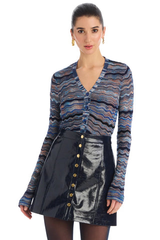 Colleen Cardigan- Navy Space Dye