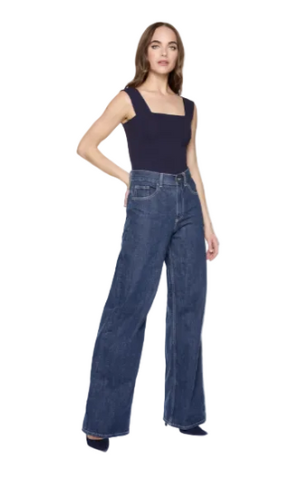 Essential Wide Strap Tank Top 8" - Midnight