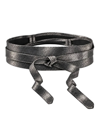 Wrap Leather Belt - Silver Stingrey