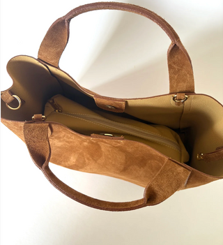 Lugano Tote - Brown Suede