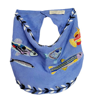 Pececito Scarf Necklace- Blues