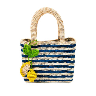 Blue Stripes + Lemon Mini Cypress Bag