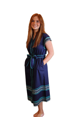 Thalia Midi Dress- Blue Azure