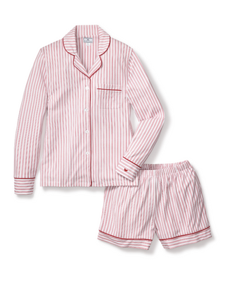Pima Pajama Set - Antique Red Ticking