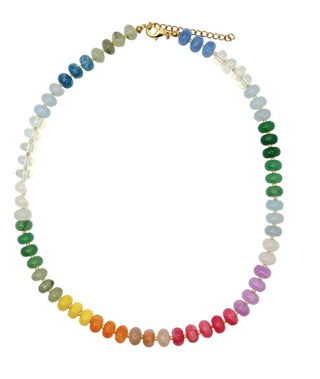 Maggie Rainbow Multicolor Gemstone Necklace