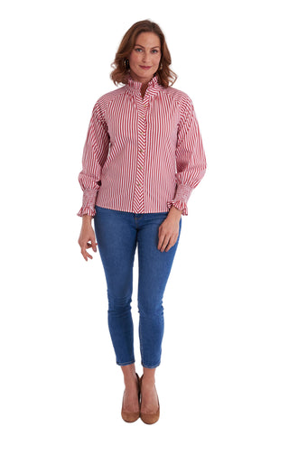 Frau Blouse- Mulberry Stripe