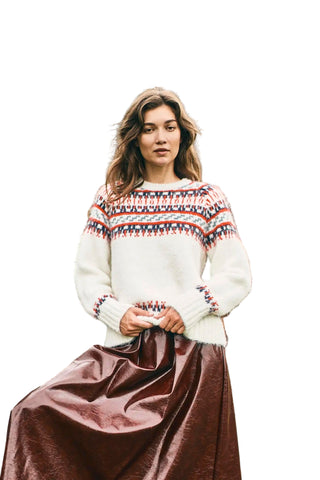 Josie Sweater- Cream Fairisle