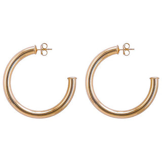 Small Arlene Hoops- Brushed Champagne