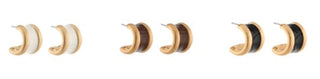 MA Leather & Worn Metal Earrings