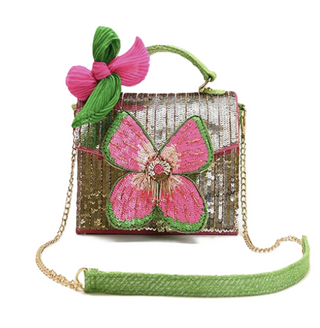 Glam Doll Floral Top Handle Bag