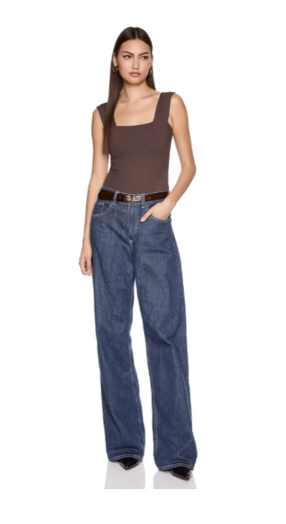 Essential Wide Strap Tank Top 8" - Java
