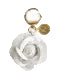 Camelia Flower Bag Charm - White/Gold