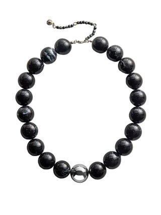 Jane Beaded Necklace - Black