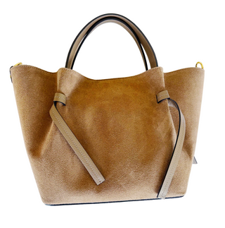 Suede Milan Tote - Sand
